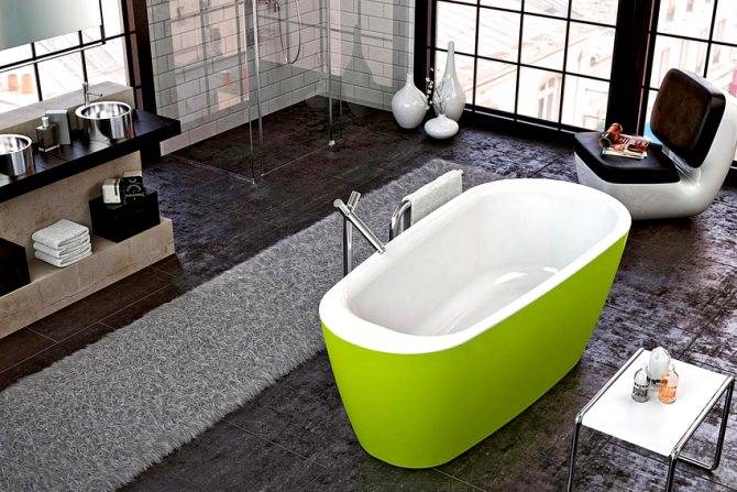 Цветные акриловые ванны: оригинальные изделия для стильной ванной комнаты