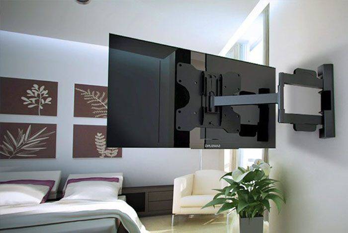 Кронштейн для телевизора на стену поворотный выдвижной: выбор и монтаж