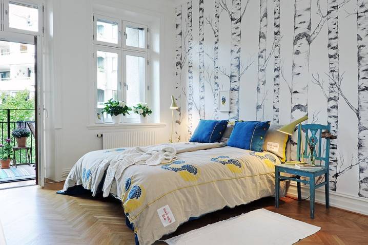 Спальня в скандинавском стиле: скромное очарование этнического интерьера