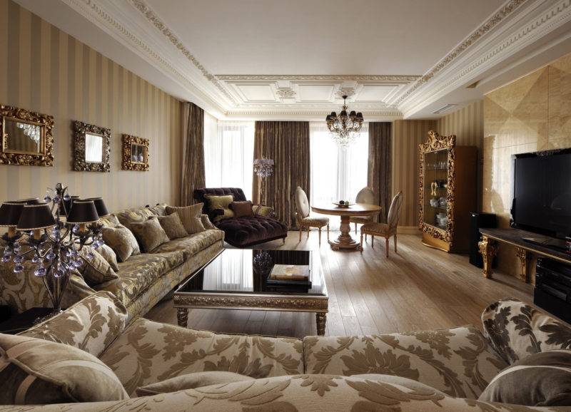 Гостиная в классическом стиле: изысканность, гармония и комфорт в интерьере