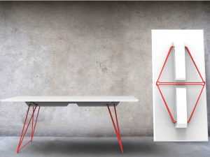 Дизайнерская мебель из паллет: стол с суккулентами, кровать и стол мерфи