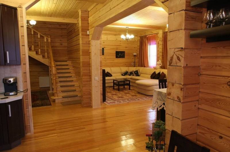 Отделка деревянного дома внутри. фото оригинальных интерьеров